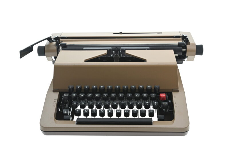 Psací stroj REMAGG válec velký A3 na výšku REPASOVANÝ béžovohnědý