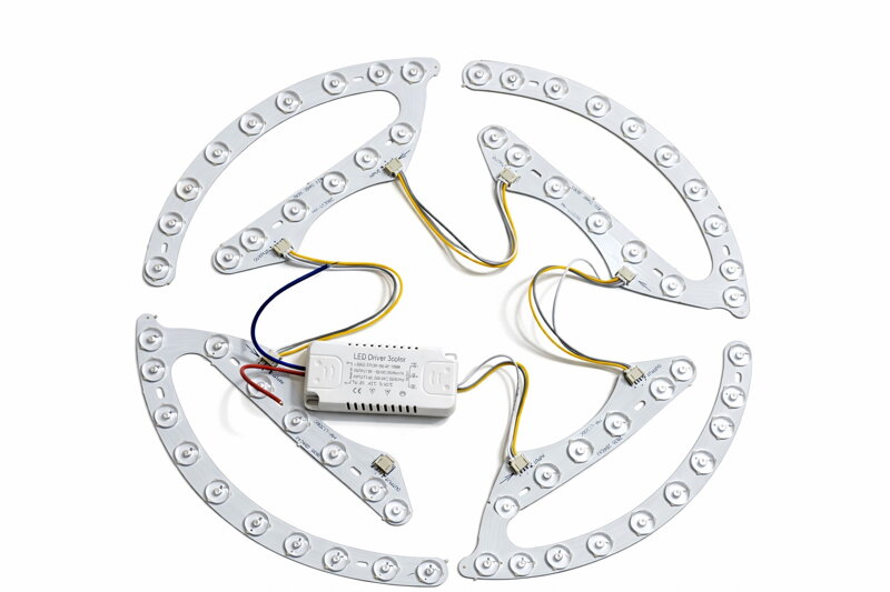 LED kruhový modul 48W (4×12W) – dvoubarevné přepínání, 246mm, bez dálkového ovládání