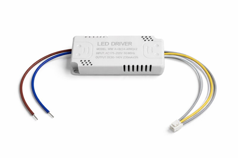 CCT LED driver 2× 24–40 W (A+B) – 230 mA
