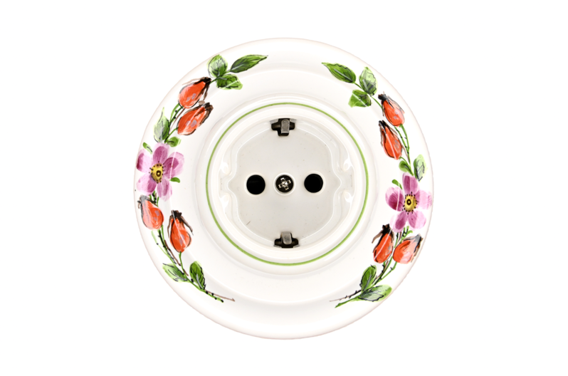 Porcelánový vypínač -Silva Rosa (vzor 3)