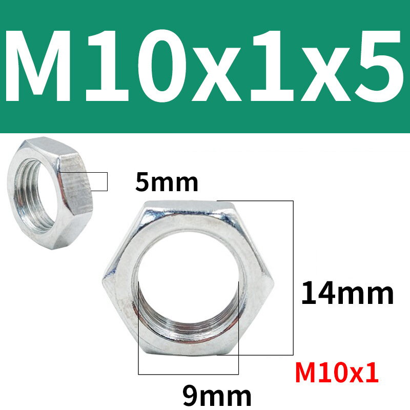 Matice šestihranná pr.14 mm,  závit M10x1x5