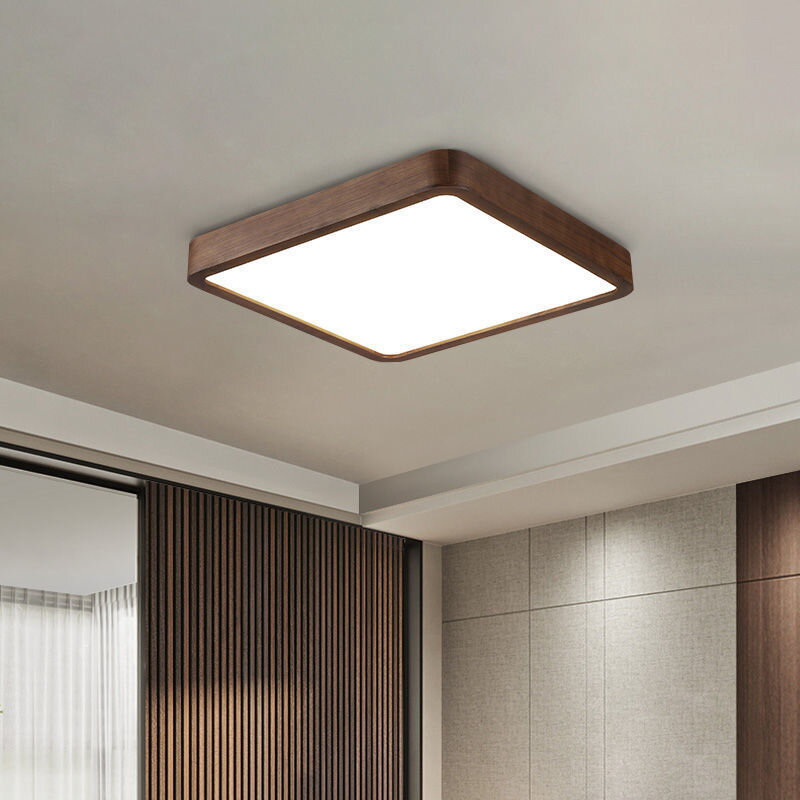 Stropní Dřevěný LED Panel Dylan - Přisazený, 36W Ořech, 50x50cm Stropní Dřevěný LED Panel Dylan - Přisazený, 36W Ořech, 50x50cm