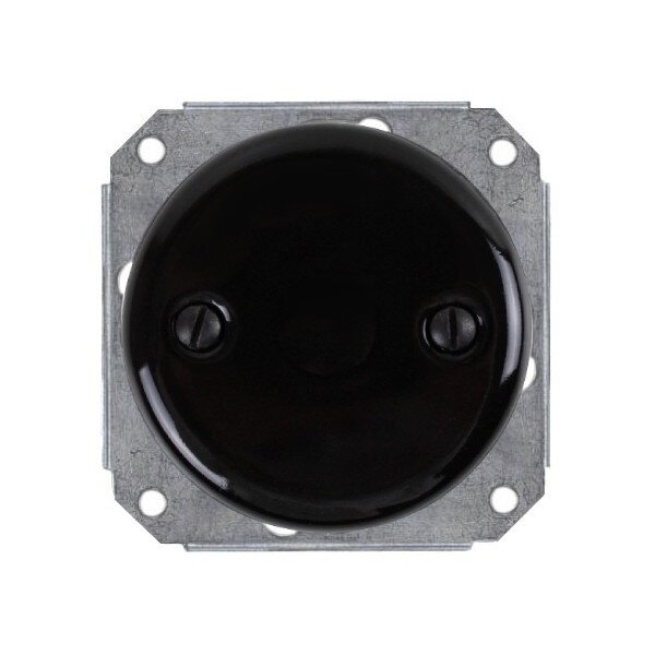 Porcelánová krytka elektroinstalace - Černá