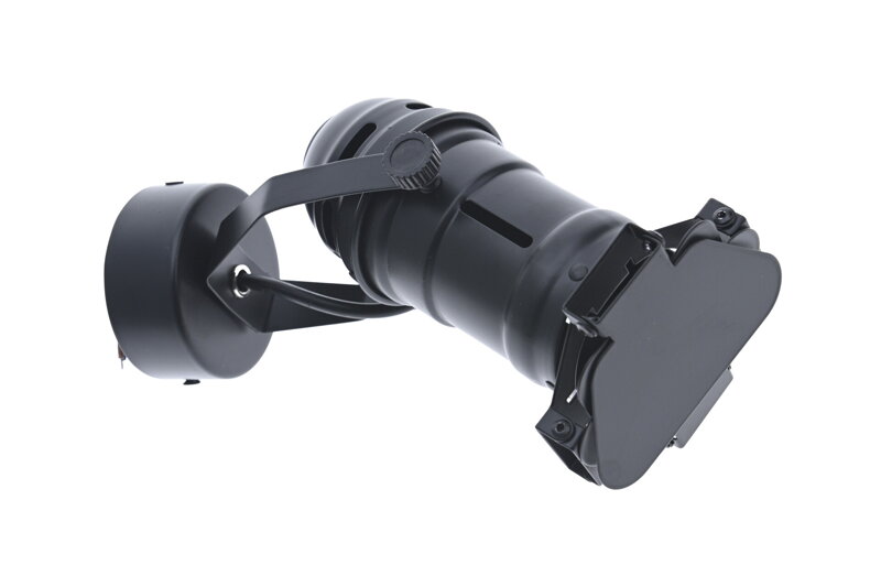 Designové nástěnné a stropní svítidlo – divadelní reflektor, černé