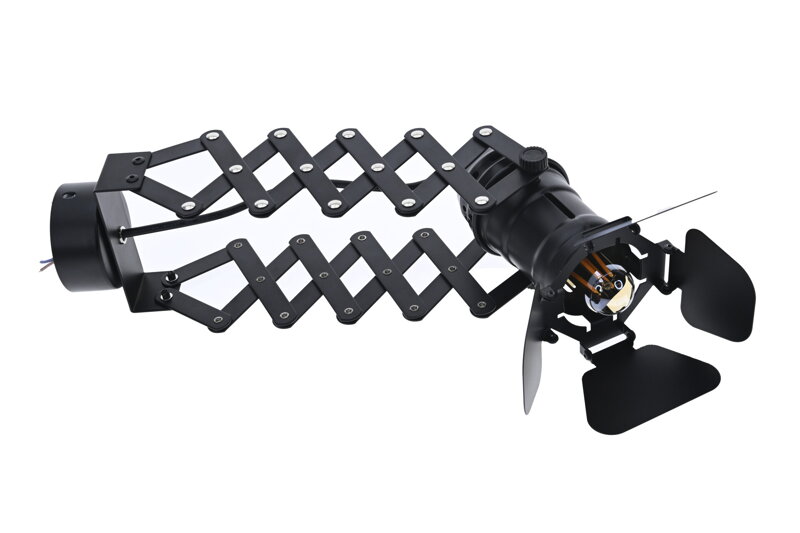 Designové vytahovací nástěnné a stropní svítidlo – divadelní reflektor, černé