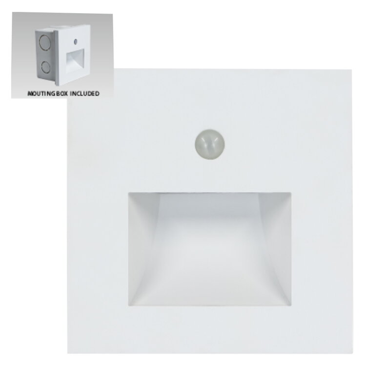 LED schodišťové svítidlo se senzorem 1W – bílé, 4000K EMITHOR