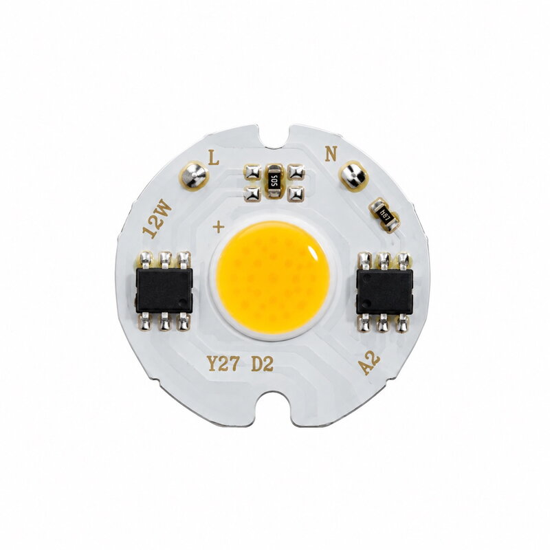 COB LED modul 12 W, 220 V, 6000 K, Ø 26 mm