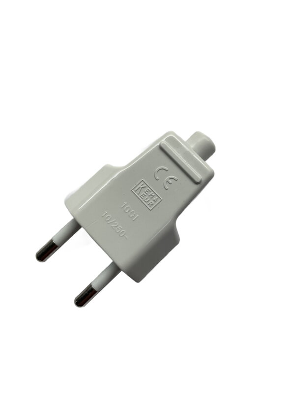 Plochá síťová vidlice bílá 10 A / 250 V