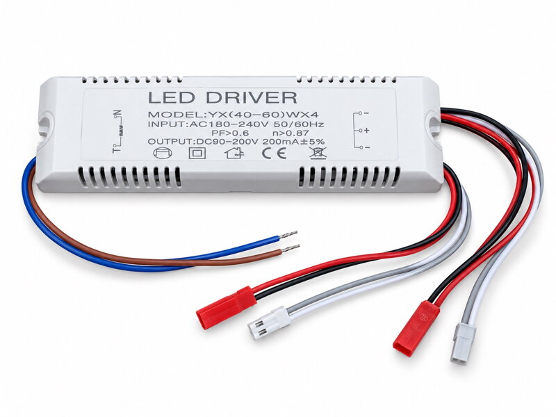 LED driver YX 40–60 W ×4, 200 mA, DC 90–200 V