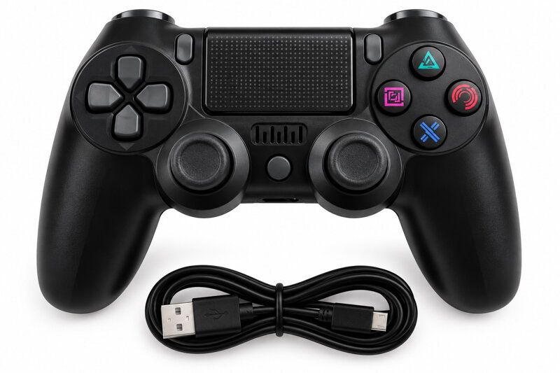Bezdrátový gamepad pro PS4, PS3, PC, Android a iOS – černý