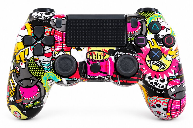 Bezdrátový gamepad pro PS4, PS3, PC, Android a iOS – barevný