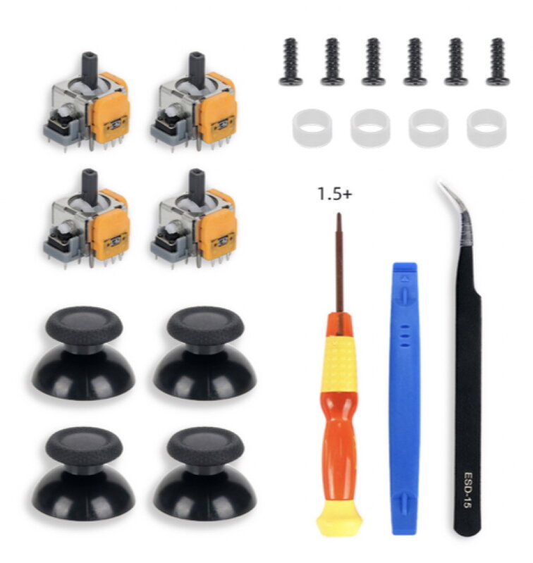 Servisní sada SET 42 pro ovladač PS5 DualSense – 4 joystick moduly + nářadí