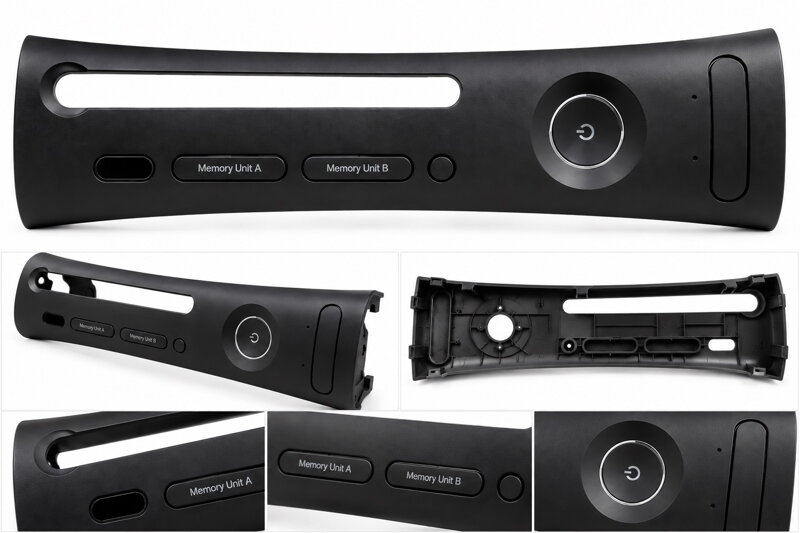 Přední kryt konzole Xbox 360 – černý