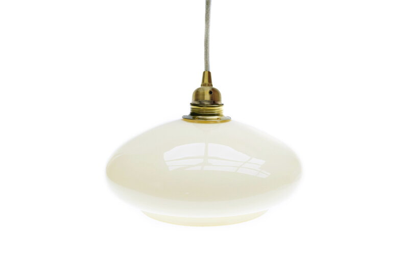 Designový lustr s oválným skleněným stínidlem 