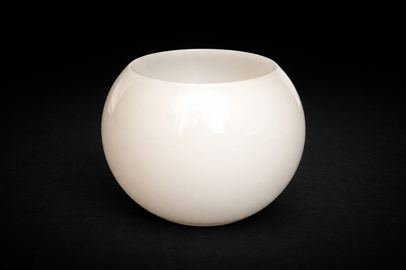 Kulaté skleněné stínidlo - Hladké ∅ 14cm z opálového skla