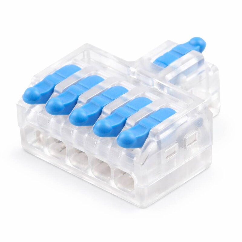 Samosvorná svorkovnice 1–5, 32A, modrá