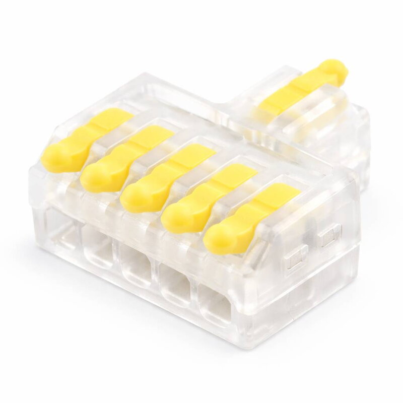 Samosvorná svorkovnice 1–5, 32A, žlutá