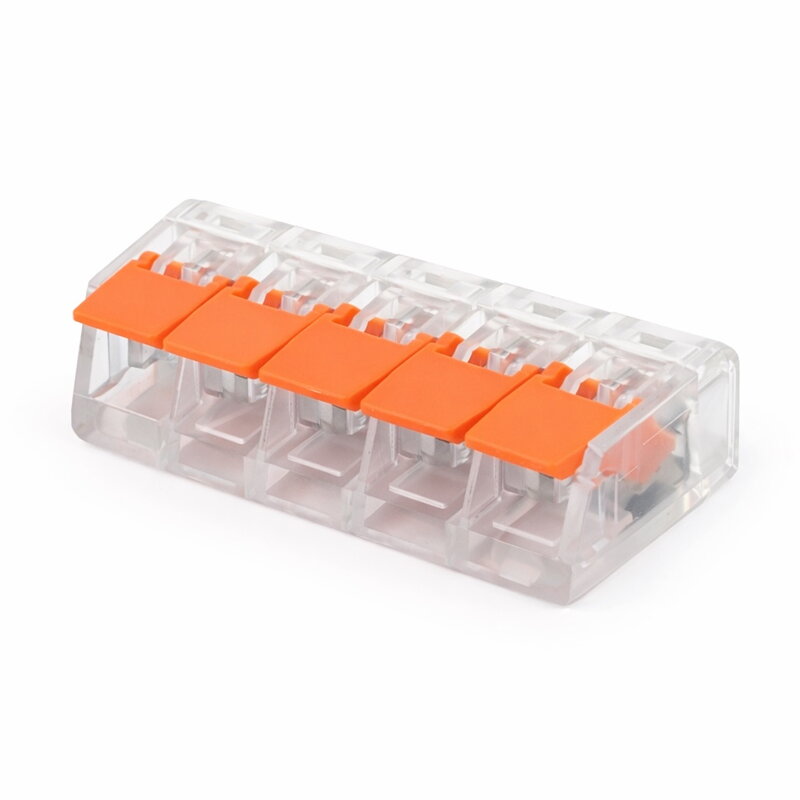 Pěticestná páčková svorkovnice 32A – Oranžová