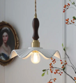 Porcelánové stínítko na lustr vlnka