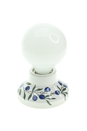 Přisazené porcelánové svítidlo E27 – rovné, ručně malované