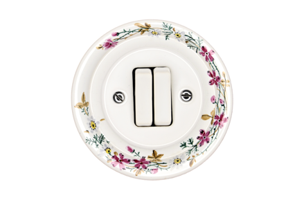 Ručně malovaná porcelánová Ethernetová zásuvka