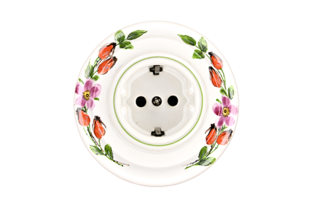 Porcelánová zásuvka - Silva Rosa (vzor 3)