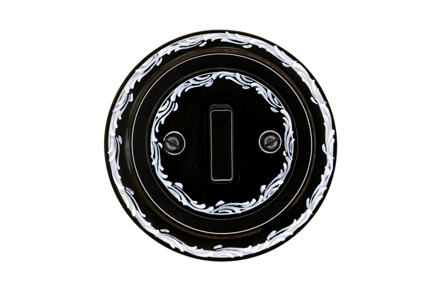 Ručně malovaný porcelánový jednopáčkový vypínač