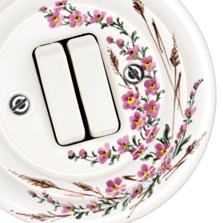 Keramická průchodka na kabel - Ručně malovaná