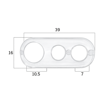 Závěs lustru 3 otvory - bílý