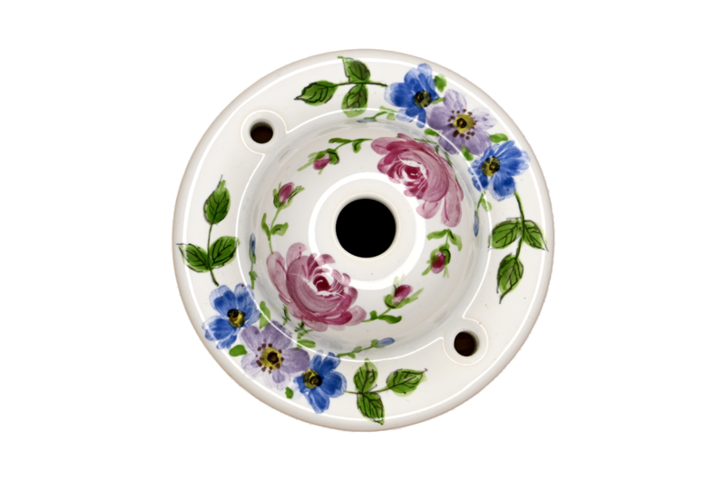 Ručně malovaný porcelánový baldachýn hladký  77mm