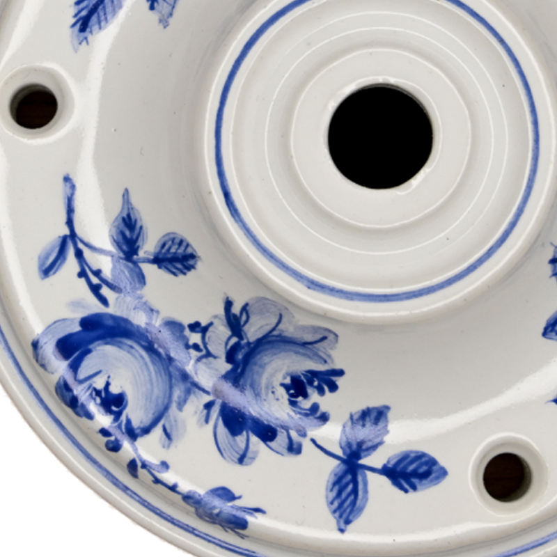 Přisazené porcelánové svítidlo E27 – rovné, ručně malované