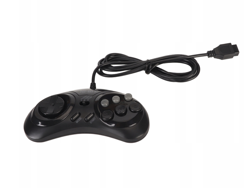 Ovladač pro SEGA Master System, Master system 2, Mega Drive,  16Bit, černý