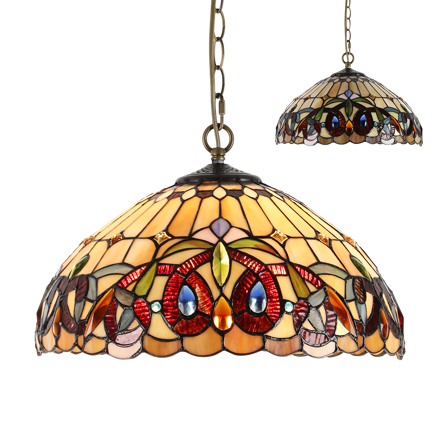 TIFFANY XXI. 2xE27/60W, PENDANT