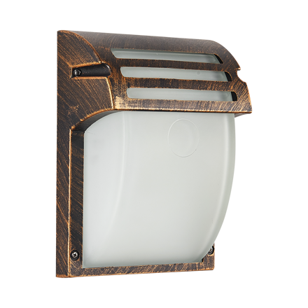 AMALFI 1xE27/60W, IP44,MATT RUSTIC,FROST