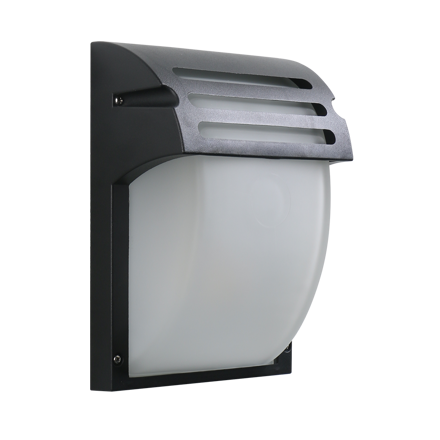 AMALFI 1xE27/60W, IP44, MATT BLACK,FROST
