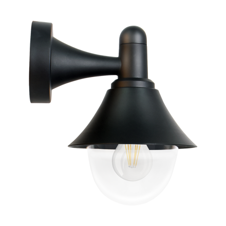 MIAMY 1xE27/60W,IP44, BLACK, WALL