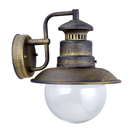LIMASSOL 1xE27/40W,IP44,ANTIQ BLACK-GOLD