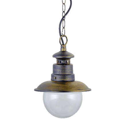 LIMASSOL 1xE27/40W,IP44,ANTIQ BLACK-GOLD