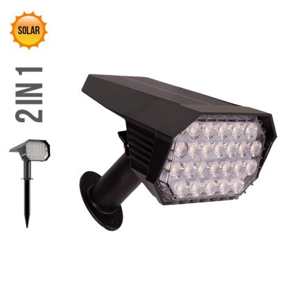 FOLD LED/4,8W,SOLAR,IP65,BLACK