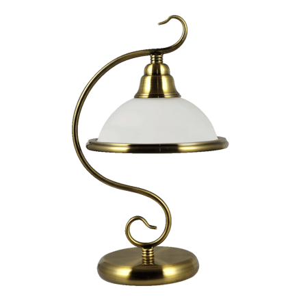 VIOLA 1xE14/40W, GOLD BRASS/WHITE, TABLE
