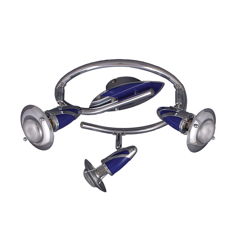 ZEUS 3xE14/R50/40W, CHROME/BLUE