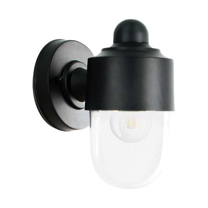 HALIFAX 1xE27 LED/10W,IP44, BLACK, WALL