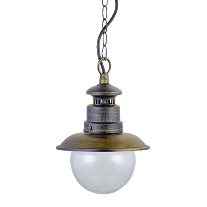 LIMASSOL 1xE27/40W,IP44,ANTIQ BLACK-GOLD