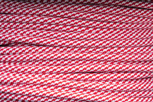 Textilní kabel Spirála Červeno-Bílá  26 opředený 2x0,75 a 3x0,75mm2