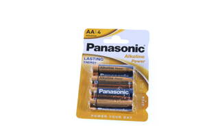 Baterie AA  Tužkové, Alkalické Panasonic, 4 ks