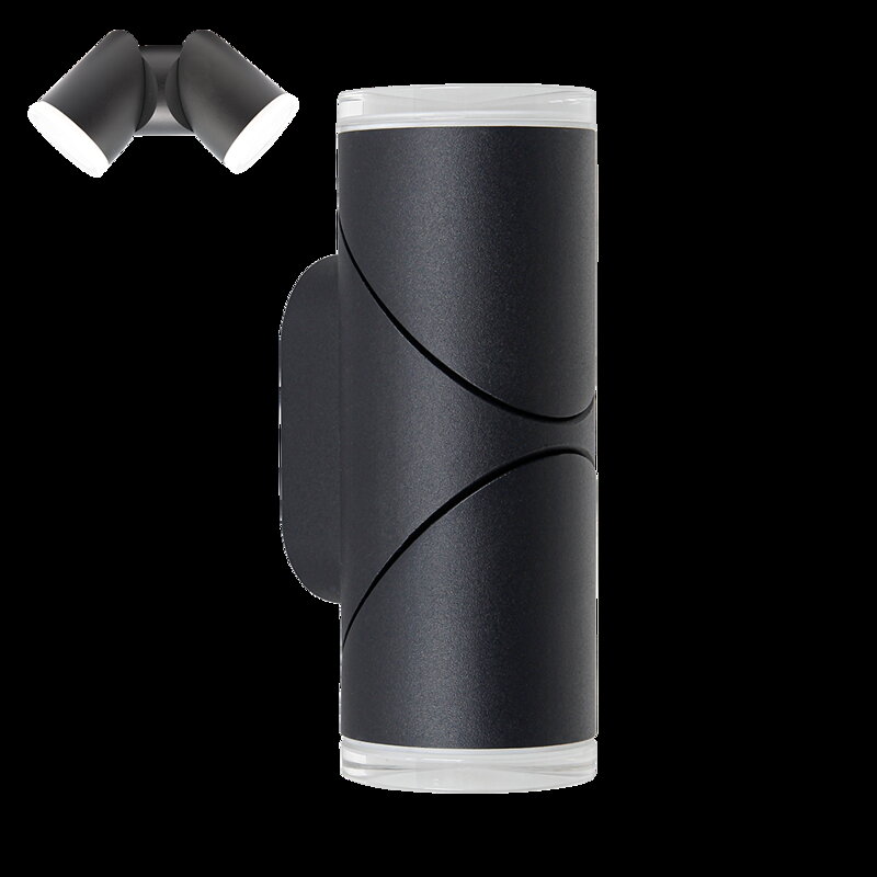 AKARA LED/2x5W,4000K,IP65, BLACK, WALL