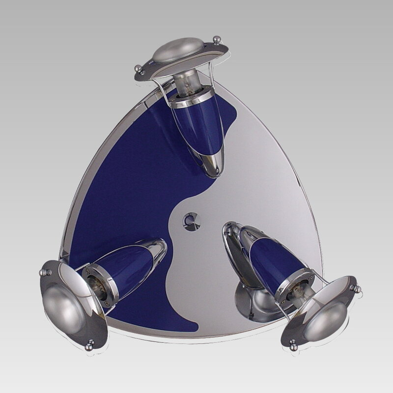 ZEUS 3xE14/R50/40W, CHROME/BLUE,CEILING