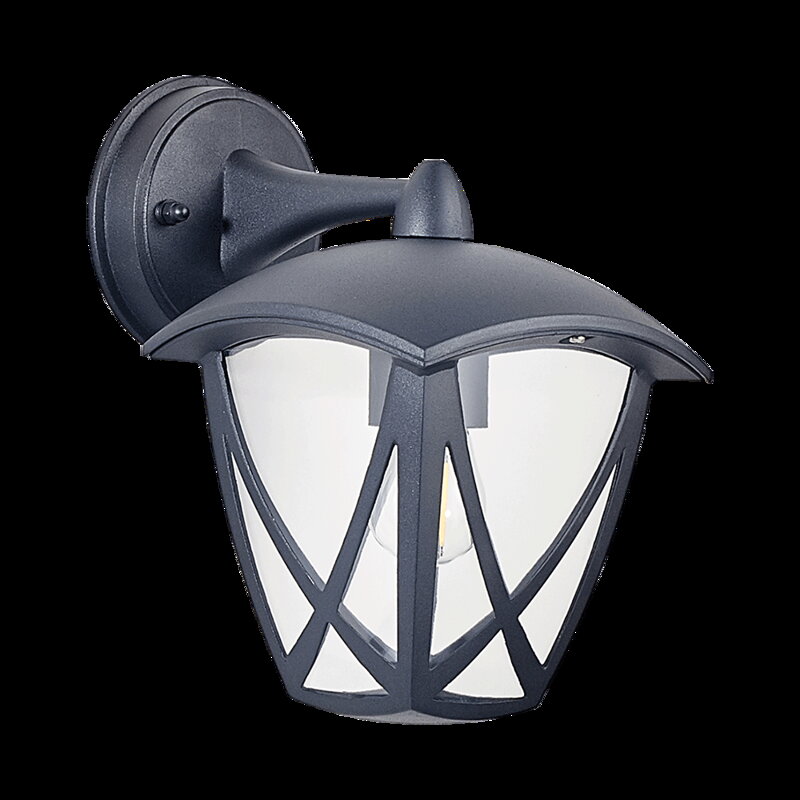 SPLIT 1xE27/40W, IP44, BLACK,WALL