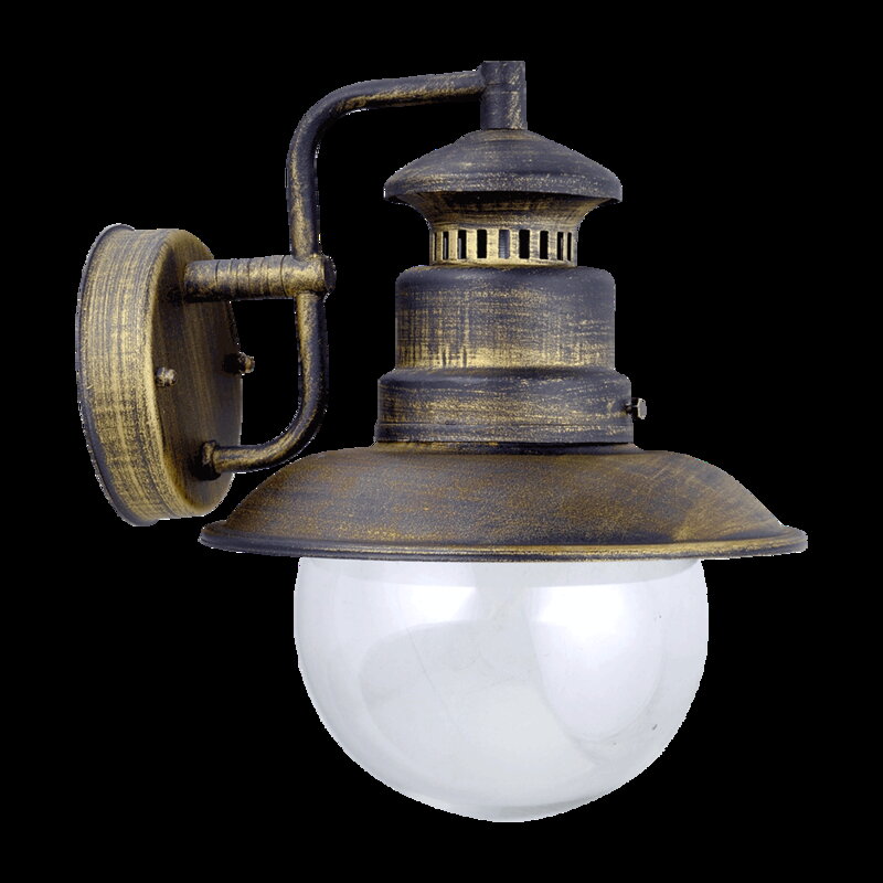 LIMASSOL 1xE27/40W,IP44,ANTIQ BLACK-GOLD