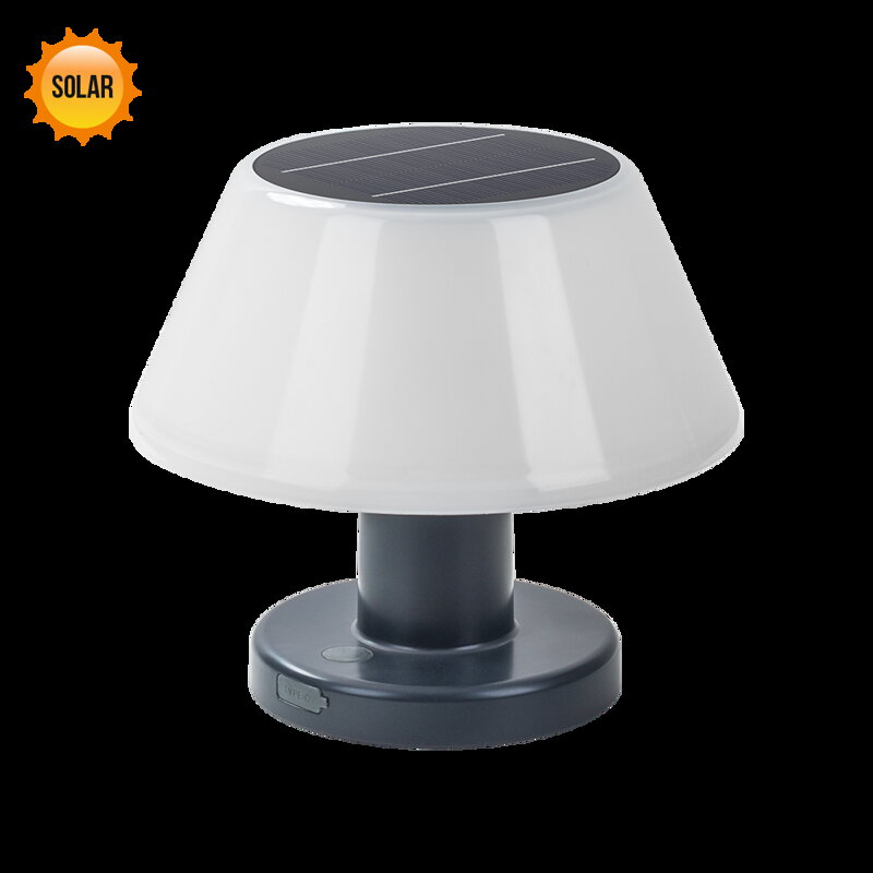 TAKER LED/4W,SOLAR,IP54,GREY/WHITE,TABLE